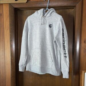 Carhartt Light Gray Hoodie with Logo